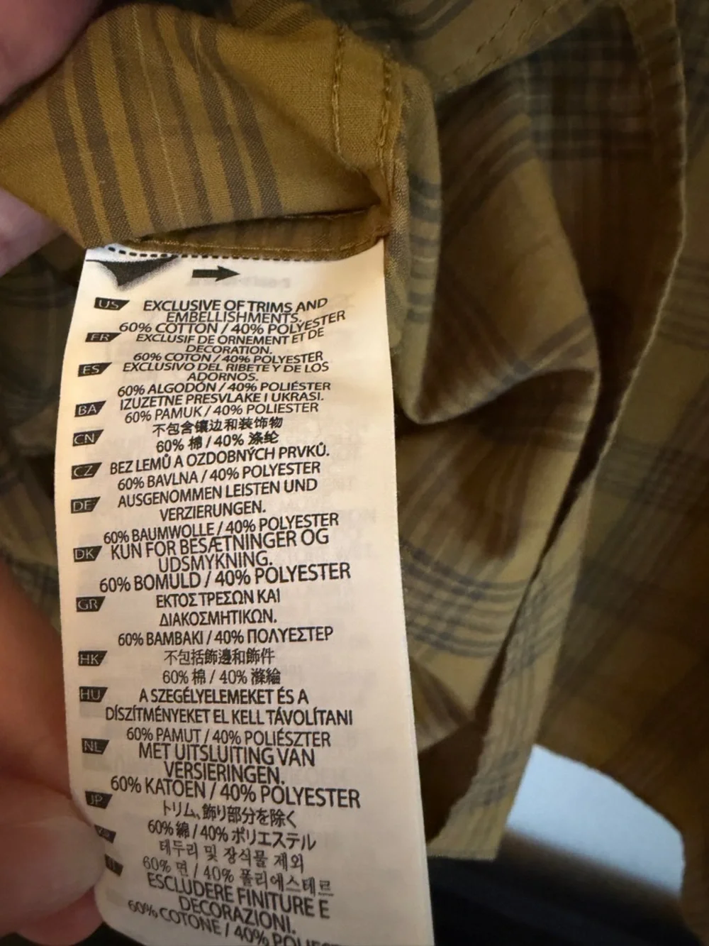 5.11 Tactical Men's Mustard Plaid Button-Down Shirt - Picture 8 of 8